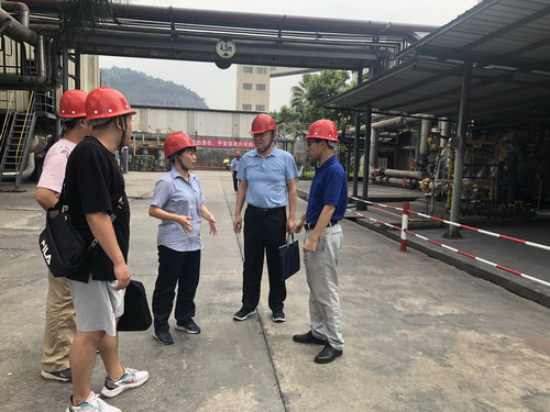 永安双华公司许丽珠：省生态环境厅固化中心副处长何伟一行环保检查现场_调整大小.JPG